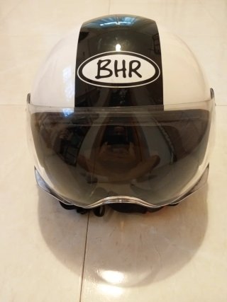 Casco BHR Moto Blanco y Negro