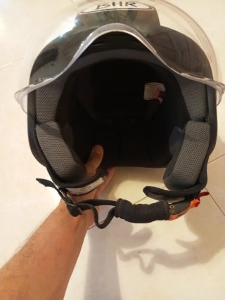 Casco BHR Moto Blanco y Negro