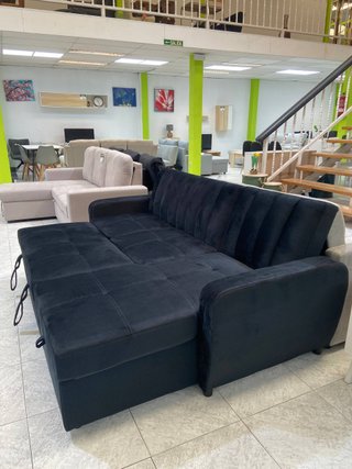 Sofá chaise longue click clack negro NUEVO