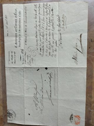 Lettera originale 1811 Regno d'Italia Napoleonico