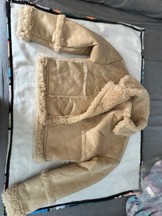 Chaqueta de leopardo con forro de borrego