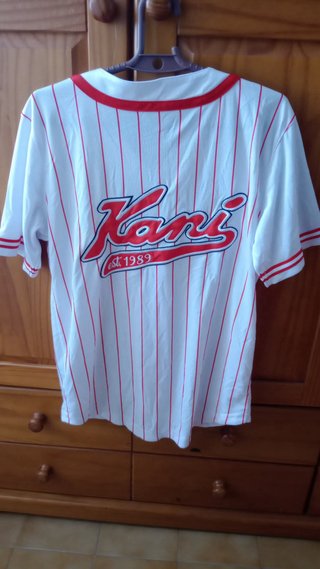 Camiseta Béisbol Karl Kani Rayas Rojas