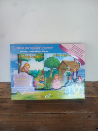 PRINCESAS CUENTOS PARA PINTAR Y ARMAR (ROMPECABEZA