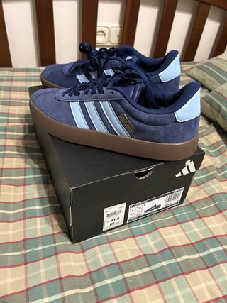 Zapatillas Adidas VL Court 3.0 Azul/Marrón Talla 4