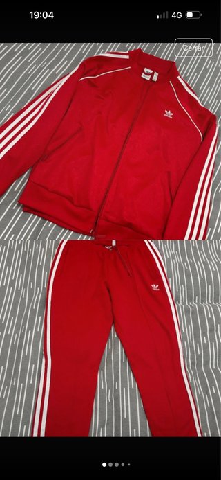 Conjunto Adidas Rojo Pantalon T M y la sud T L