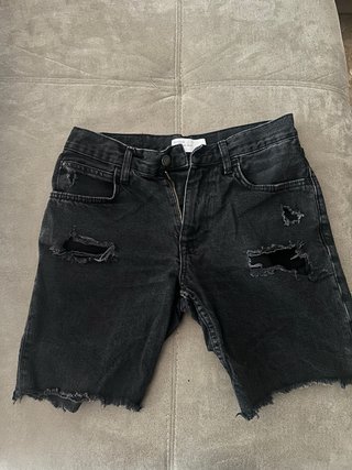 Bershka Shorts Negros Talla 36 Rotos