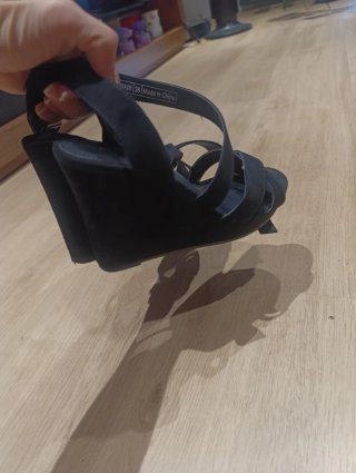 Sandalias de cuña negras Pimkie talla 36