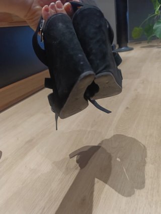 Sandalias de cuña negras Pimkie talla 36