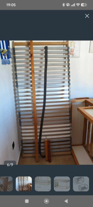 Somier cama Kura madera y plástico