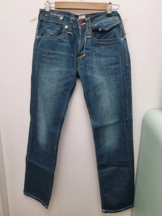 06' Levi's Selvage Regular W29 L32 Green Soil