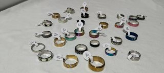 Lote 27 Anillos Acero Inoxidable