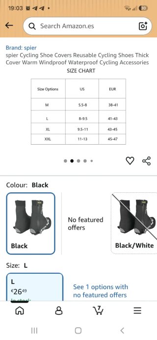 Cubre zapatillas ciclismo GIYO Talla L
