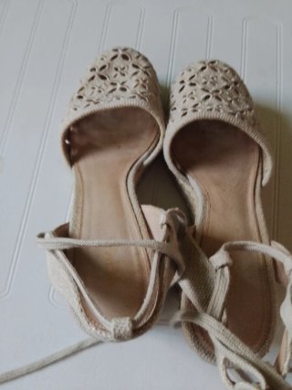 Alpargatas Beige con Lazos