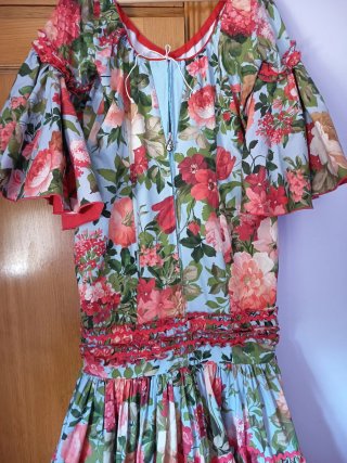 Vestido Flamenca Estampado Floral