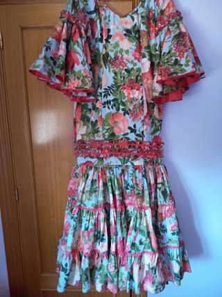Vestido Flamenca Estampado Floral