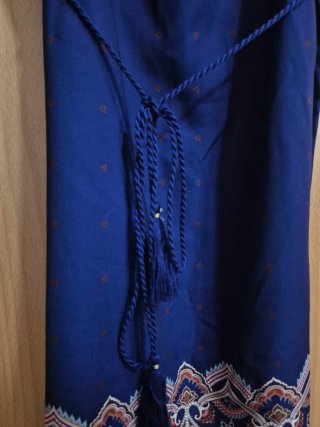Vestido azul estampado de verano