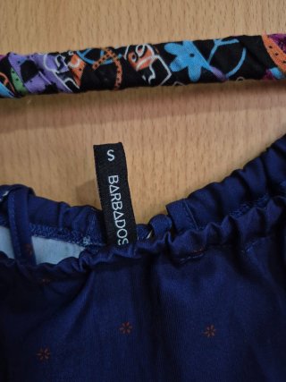 Vestido azul estampado de verano