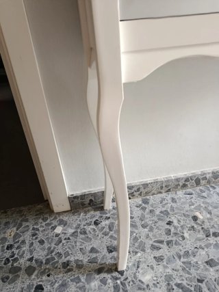 Conjunto recibidor y espejo plata