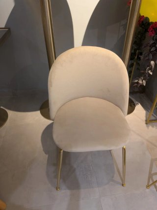 Sillón terciopelo beige