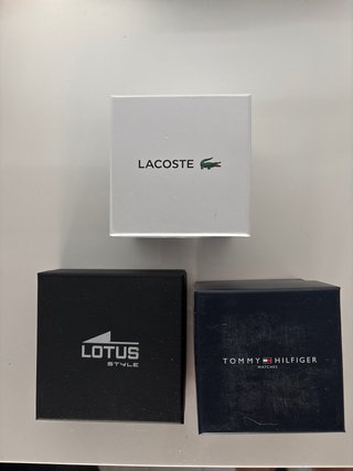 Cajas de Relojes Tommy Hilfiger, Lotus, Lacoste