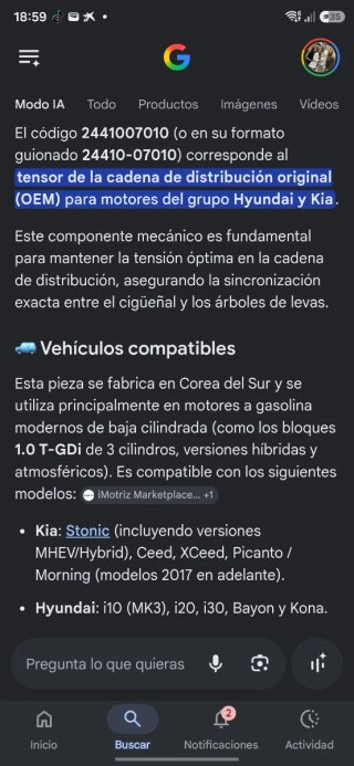Tensor Distribución Hyundai Kia 24410-07010
