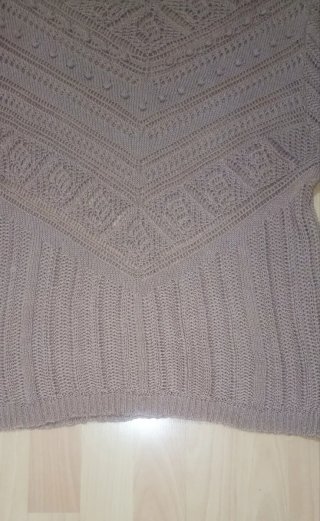 Jersey camel calado crochet talla S
