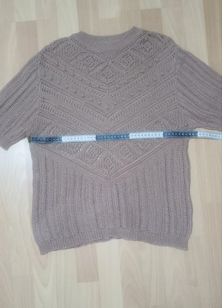 Jersey camel calado crochet talla S