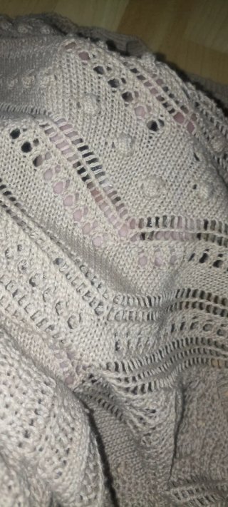 Jersey camel calado crochet talla S