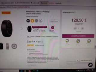 2 Gomas Pirelli 245/45 R18 100Y Powergy