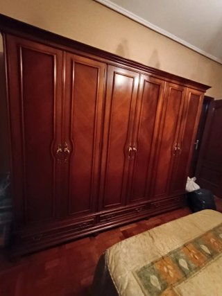Dormitorio completo madera oscura