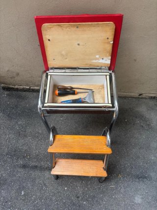 Sgabello Scaletta Rosso