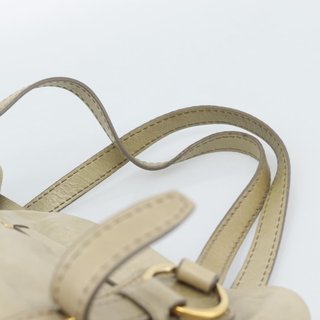 Miu Miu Tote Bag Leather Green Gold Auth