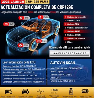 Diagnosis Coche LAUNCH CRP129E PLUS OBD2 ¡NUEVA!