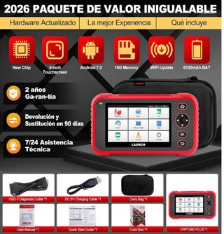 Diagnosis Coche LAUNCH CRP129E PLUS OBD2 ¡NUEVA!