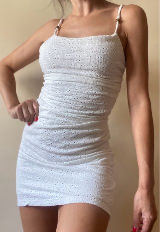 Vestido blanco Pull&Bear talla S