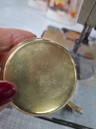 Set caffè porcellana e ottone anni 60 tete a tete