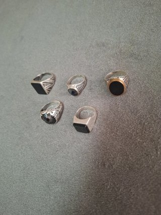 Lote 5 Anillos Hombre Plata 925