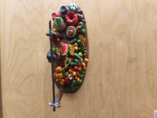 Miniatura puesto de frutas cerámica colombiana