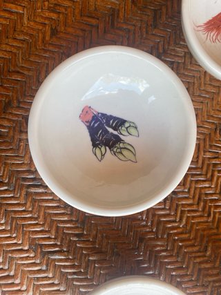 Set di 6 tazze antiche Riveiro con frutti di mare
