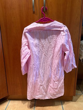 Camisa larga rosa talla M
