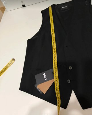 Chaleco Boss Lana Virgen Negro Talla S