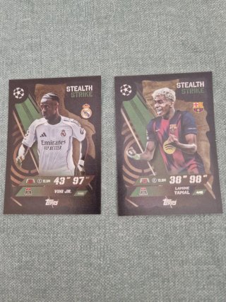Carte Topps Stealth Strike Vini Jr. e Yamal