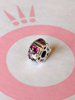 Charm Corazones y Piedras -Plata s.925-
