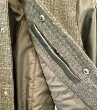 Chaqueta Bomber Icono Negra y Gris
