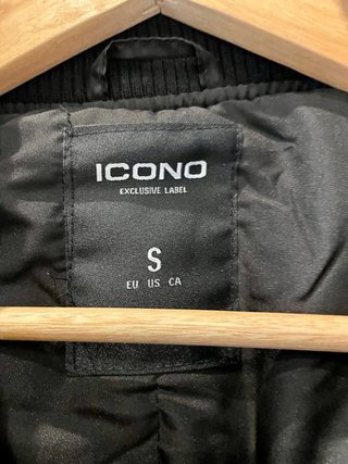 Chaqueta Bomber Icono Negra y Gris