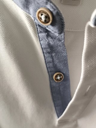 Polo Massimo Dutti Blanco Talla M.