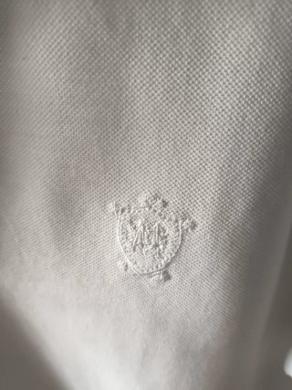 Polo Massimo Dutti Blanco Talla M.