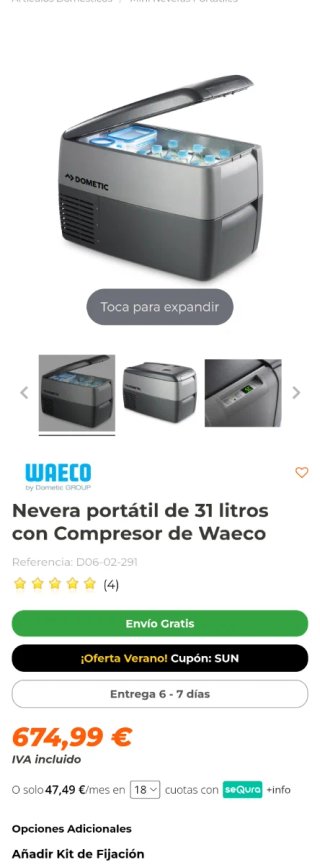 Nevera Dometic Camper 12V
