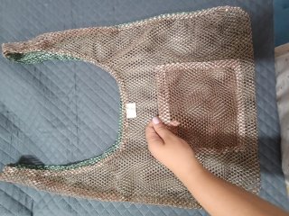 Bolso de malla Jaouaher playa verde/teal