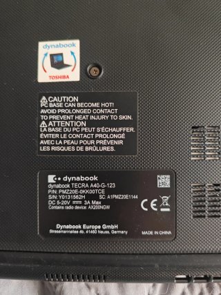 Portátil Dynabook (Toshiba)